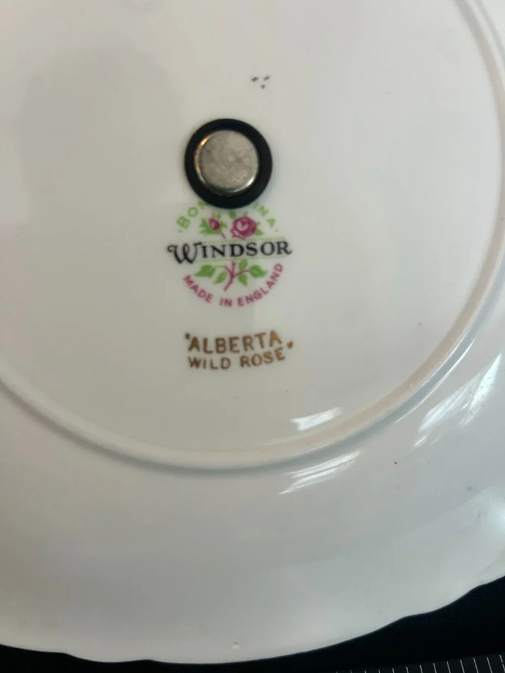 Windsor Bone China Alberta Wild Rose Tidbit Tray England Vintage Edmonton